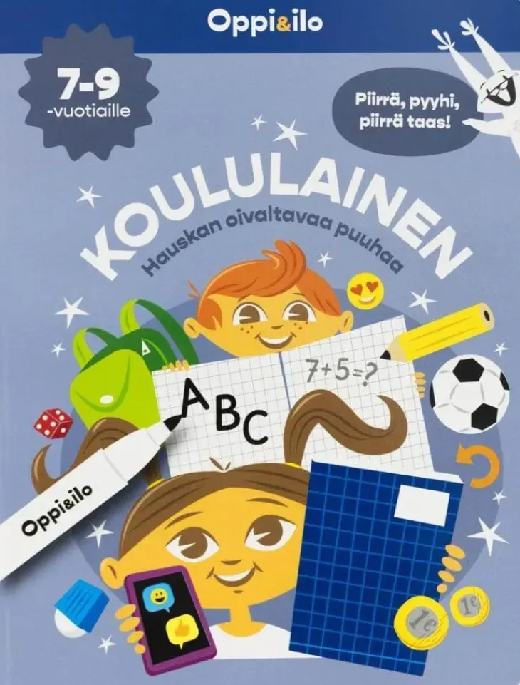 Oppi ja ilo koululainen puuhakortit