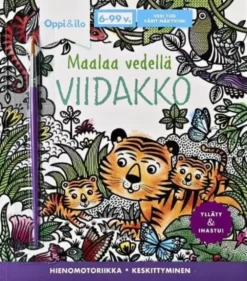 Oppi ja ilo maalaa vedellä viidakko