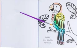 Oppi ja ilo maalaa vedellä villieläimet
