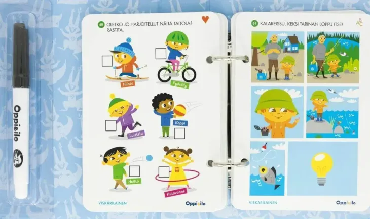 Oppi ja ilo viskarilainen puuhakortit