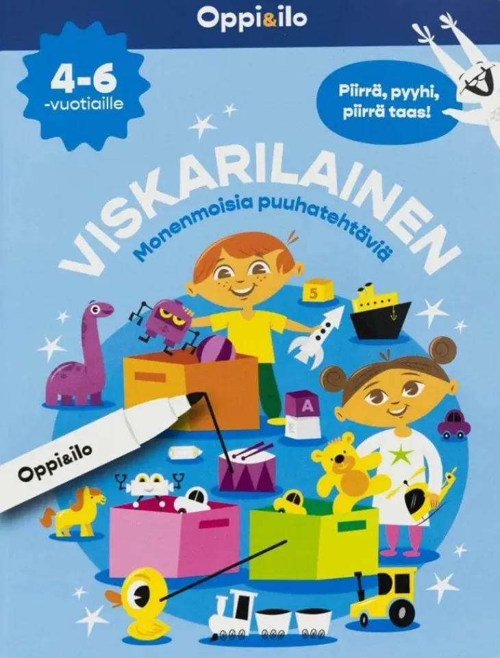 Oppi ja ilo viskarilainen puuhakortit