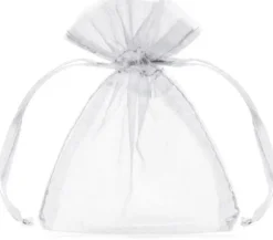 Organza pussit 10kpl valkea