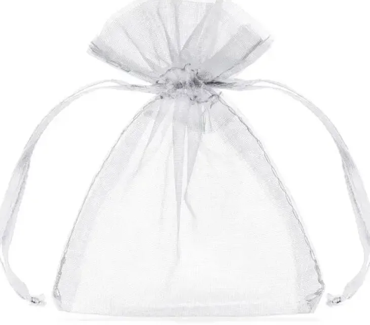 Organza pussit 10kpl valkea