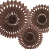 Paperiviuhkat ruskea 20-30cm 3kpl