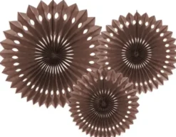 Paperiviuhkat ruskea 20-30cm 3kpl