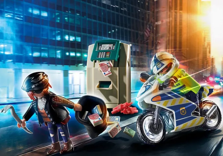 Playmobil pankkirosvon takaa-ajo