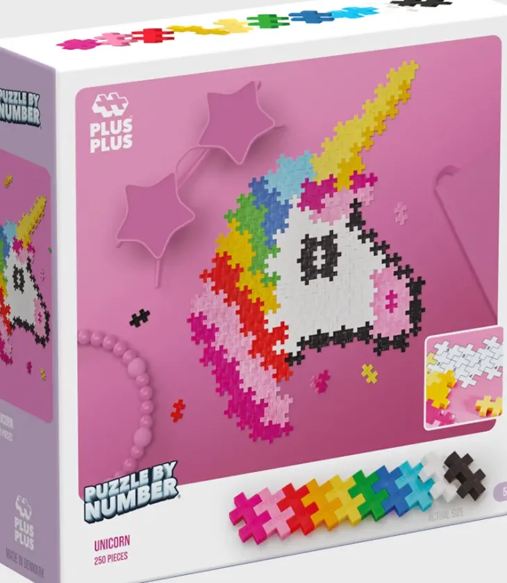 Plus plus puzzle by number unicorn 250 p
