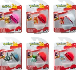 Pokemon clip'n go pallo ja figuuri