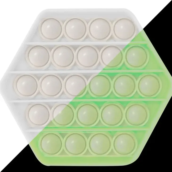 Pop'em pop it glow-in-dark hexago