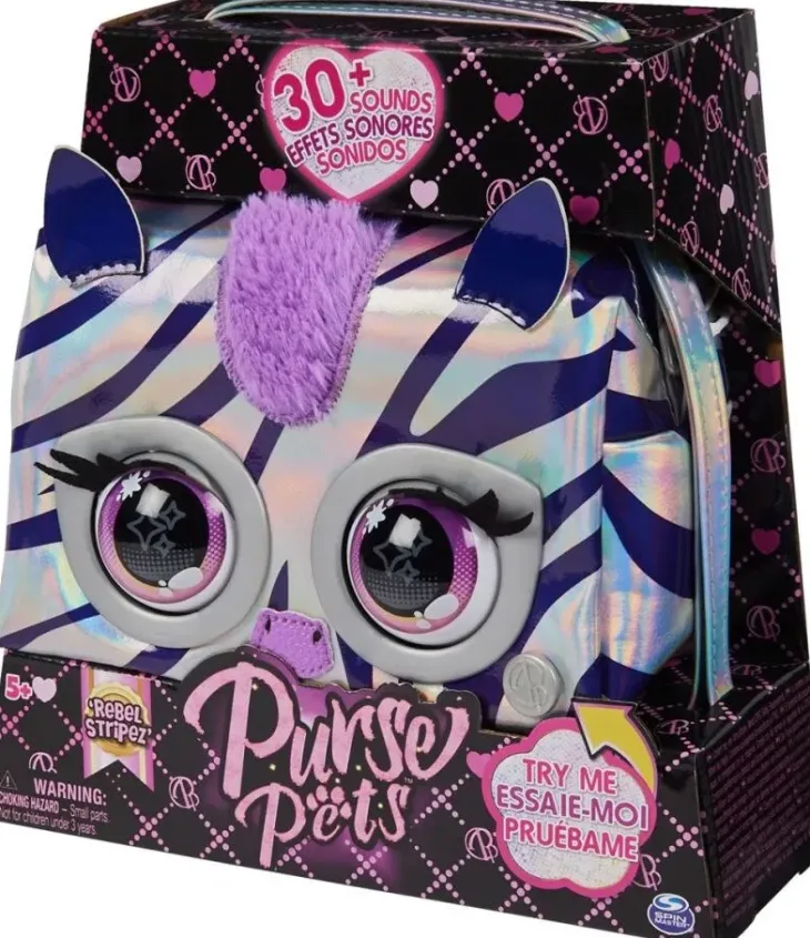 Purse pets metallic magic rebel stripez