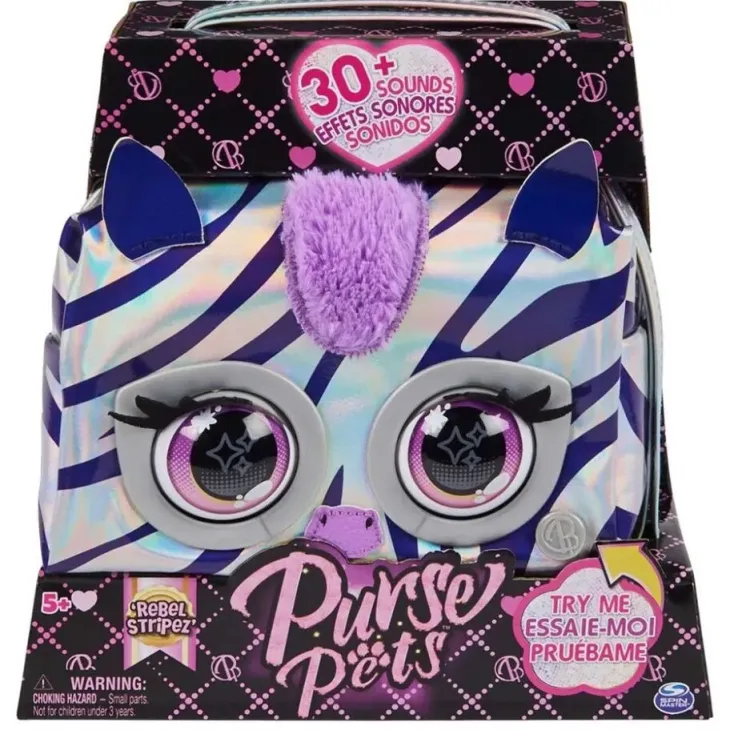 Purse pets metallic magic rebel stripez