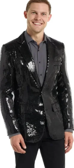 Puvun takki musta glitter l
