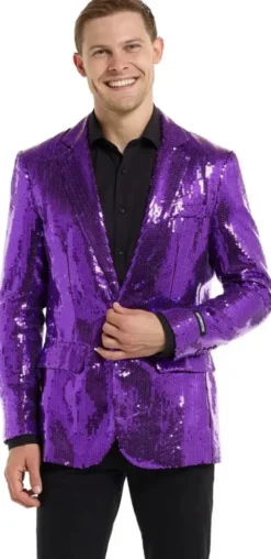 Puvun takki violetti glitter l