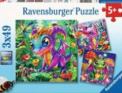 Ravensburger baby garden dragons 3×49p
