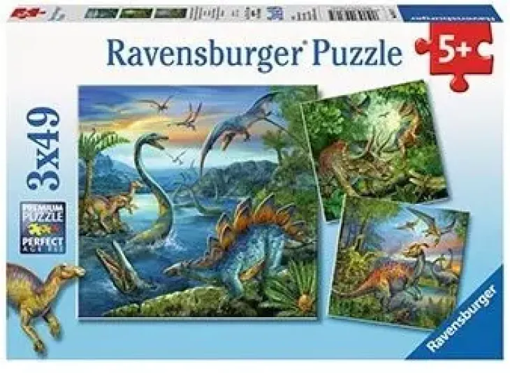 Ravensburger dinosaurukset 3x49 palaa