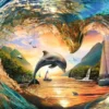 Ravensburger dolphins heart leap 1000p