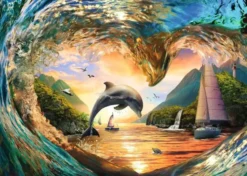Ravensburger dolphins heart leap 1000p