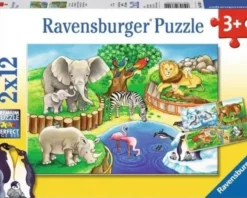 Ravensburger eläimiä eläintarhassa 2x12 p