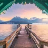 Ravensburger footbridge at lac d'annecy 1000p