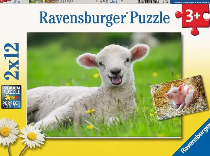 Ravensburger lammas ja possu 2x12 p