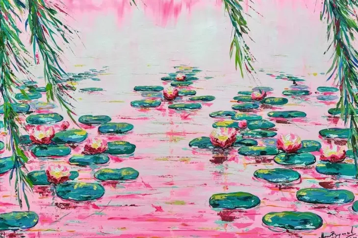 Ravensburger pink water lilies 4000p