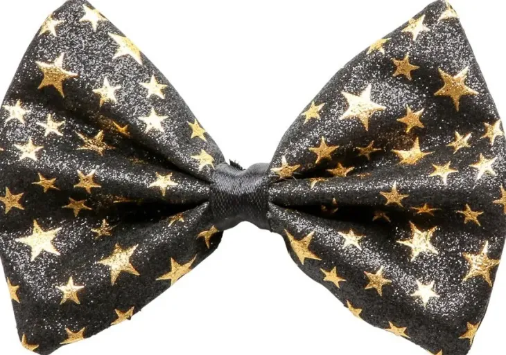 Rusetti glitter musta kultaiset tähdet