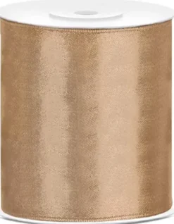 Satiininauha light gold 100mm/25m