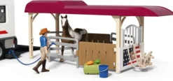 Schleich 42705 hevostraileri ja auto