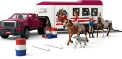 Schleich 42705 hevostraileri ja auto