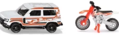 Siku land rover defender ja ktm mopo