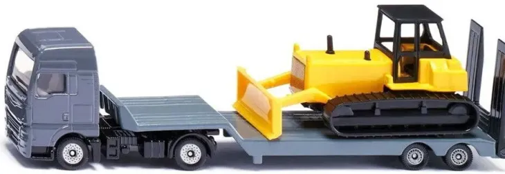 Siku man truck with bulldozer