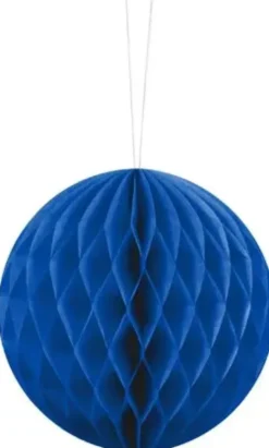 sininen paperinen pallolyhty 10cm