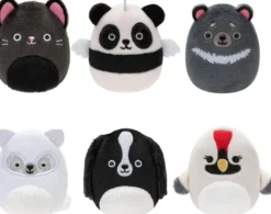 Squishville black & white 6 hahmoa