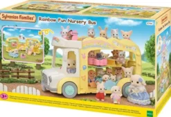Sylvanian families 3-kerrosbussi leikkipuistolla