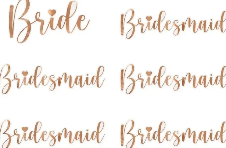 Tarrat juomalaseihin bride-bridesmaid