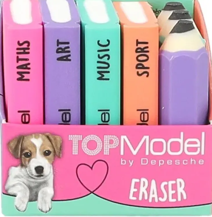 Top model kirja-kynäpyyhekumit