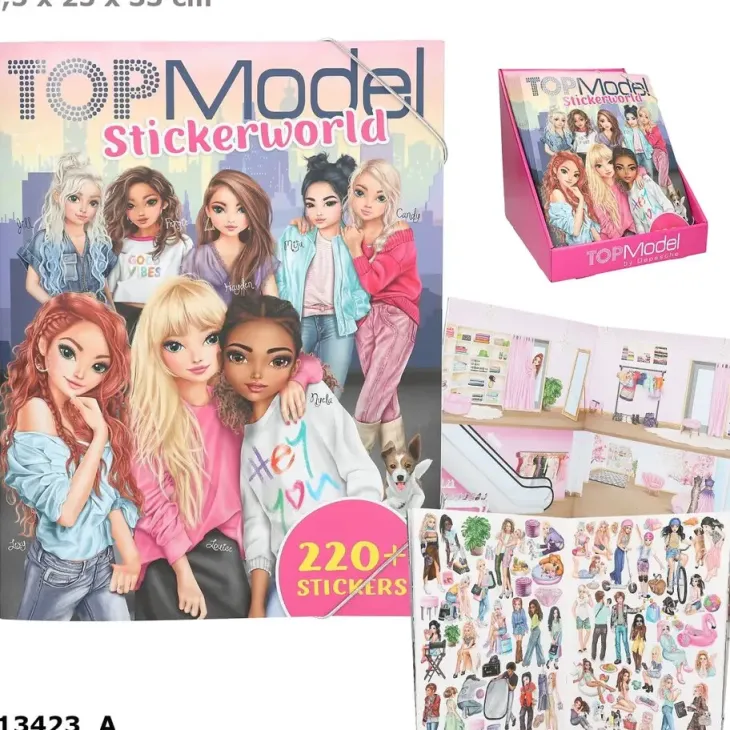 Topmodel stickerworld tarrakirja