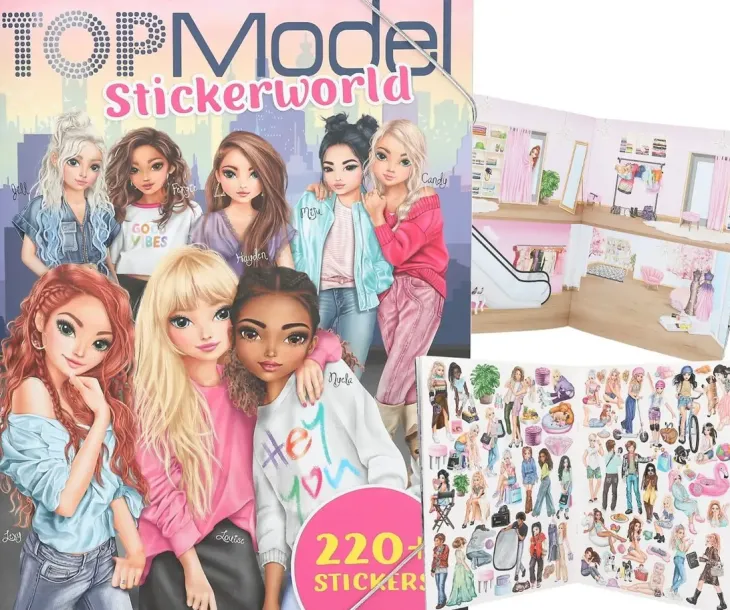 Topmodel stickerworld tarrakirja