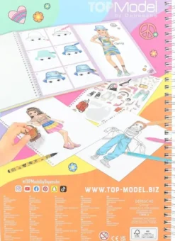 Topmodel suunnittelukirja & värityskynät
