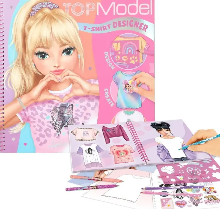 Topmodel t-paita suunnittelukirja