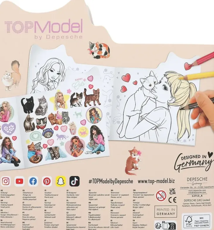 Topmodel värityskirja kitty