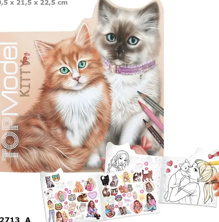 Topmodel värityskirja kitty