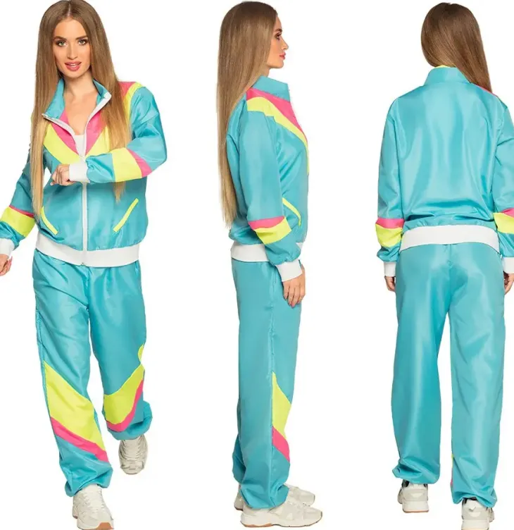 Tuulipuku retro nainen neon l
