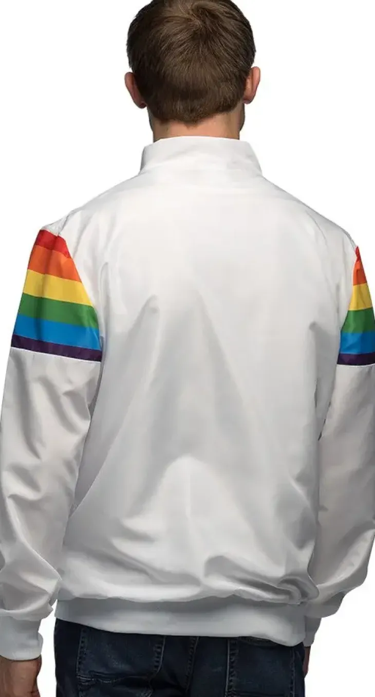 Tuulipuvuntakki vintage rainbow jätkä l