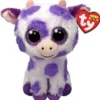 Ty beanie boos ethel - purple spots cow