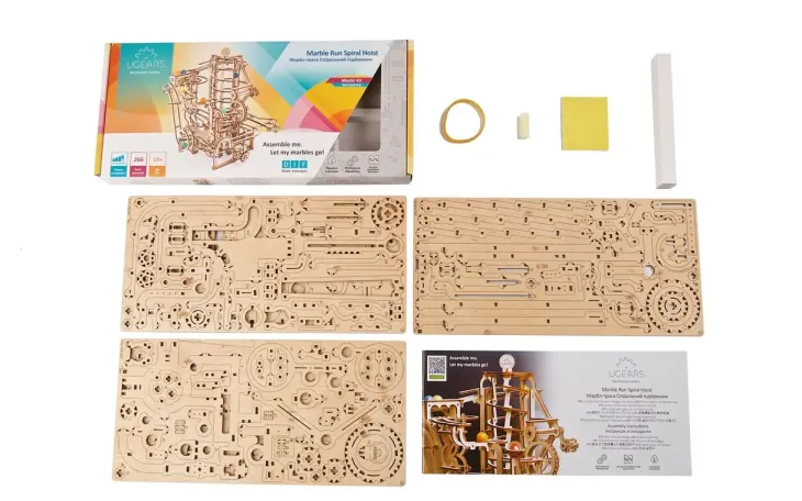 Ugears marble run spiral hoist