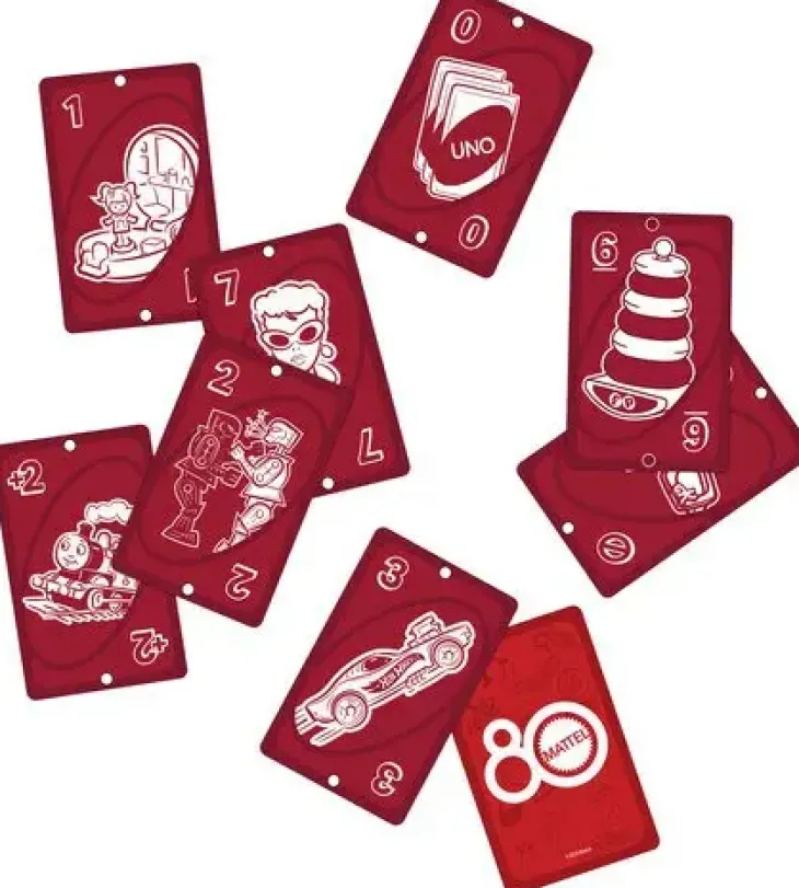 Uno mattel 80th ruby red