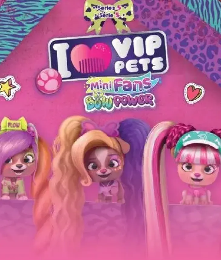 Vip pets mini fans bow power
