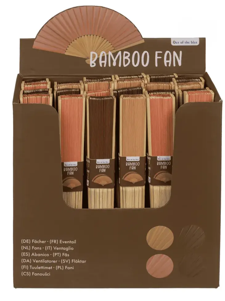 Viuhka luonnonsävy bambu