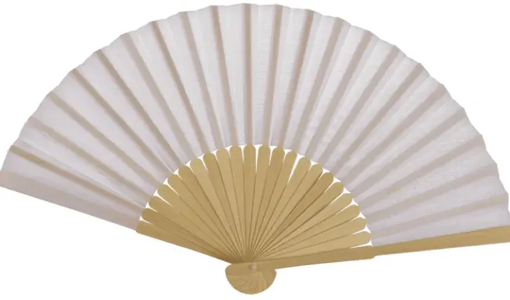 Viuhka , shine white, 21 cm, bambu